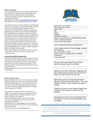 Biometric Screening Consent Form