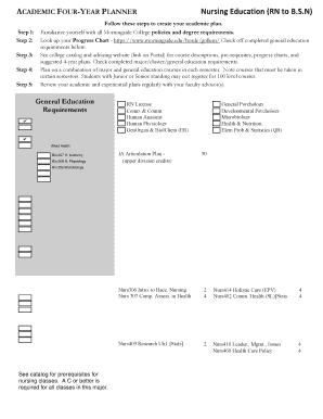Academic Four-Year Planner