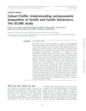 Baylor grapevine medical records - The GLOBE study - International Journal of Epidemiology - ije oxfordjournals