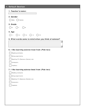 Science Attitude Survey for Students