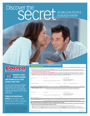 Costco Gold Star & Executive Membership Application