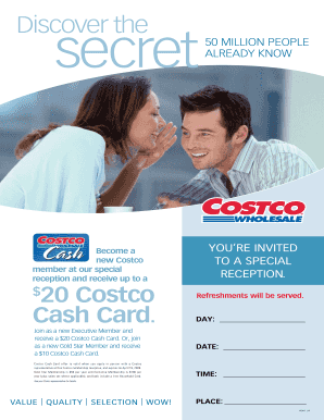 Costco Membership Reception Invitation