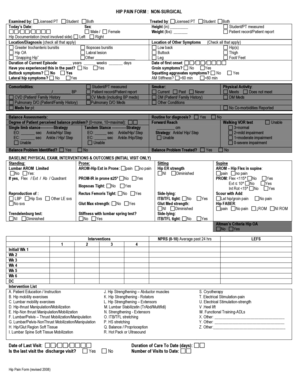 Hip Pain Form Non-Surgical