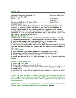 Waiver sample for work - Seasonal Golf - texas-city-tx