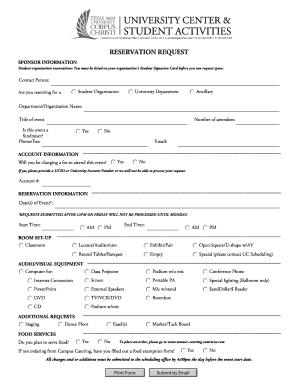 University Event Reservation Request