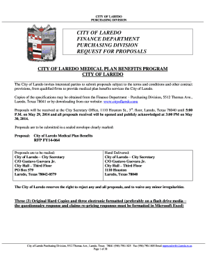 Sample billing statement letter for services rendered - CITY OF LAREDO MEDICAL PLAN BENEFITS PROGRAM