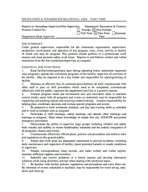 Asset tracking template - RECREATION TOURISM RECREATIONAL AIDE PART TIME - texas-city-tx