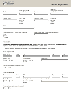 Course Registration Form