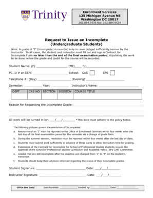 Contract for Incomplete Form
