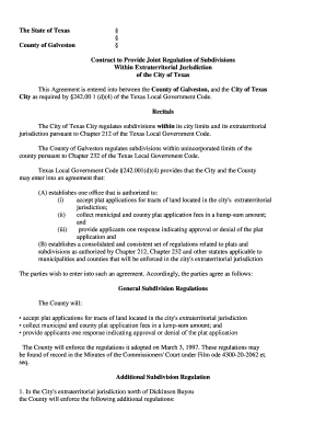 Meeting sign in sheet - The State of Texas County of Galveston Contract to Provide - texas-city-tx