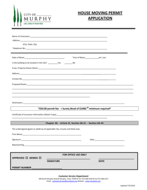 Sales invoice template - HOUSE MOVING PERMIT - murphytxorg