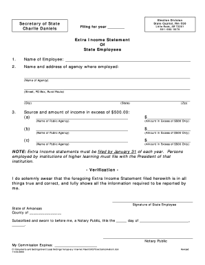 Arkansas Extra Income Statement