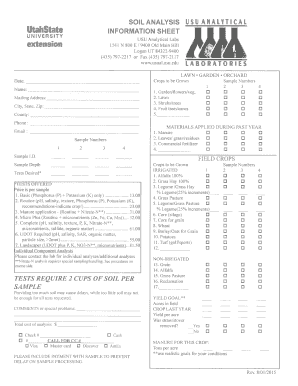 Soil Analysis Request Form
