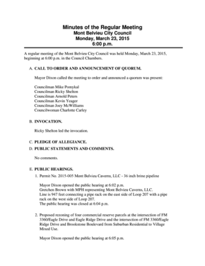 Business report format - Councilman Joey McWilliams - montbelvieu