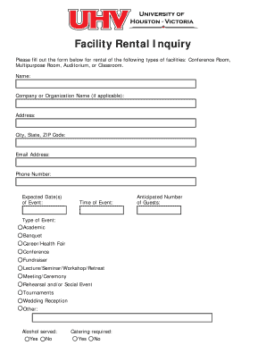 Facility Rental Inquiry Form