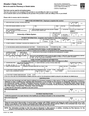 Cigna Medical Claim Form