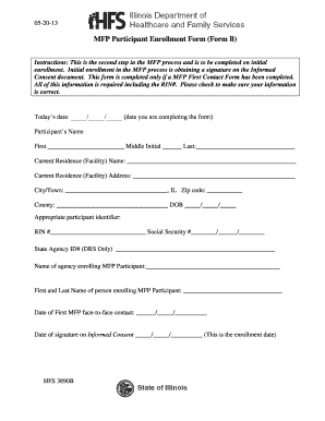 MFP Participant Enrollment Form