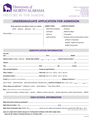 Undergraduate Application for Admission