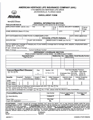 Allstate Enrollment Form