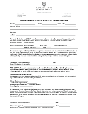 Authorization to Release Medical Records