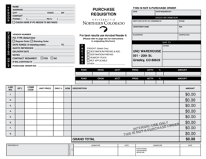 Purchase Requisition Form