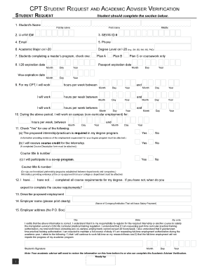 Curricular Practical Training Application