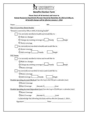 Benefits Election Form