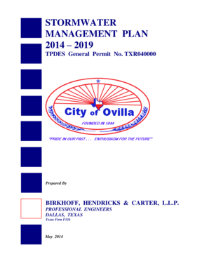 STORMWATER MANAGEMENT PLAN 2014 2019 - cityofovillaorg