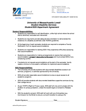 Student Disability Services Agreement