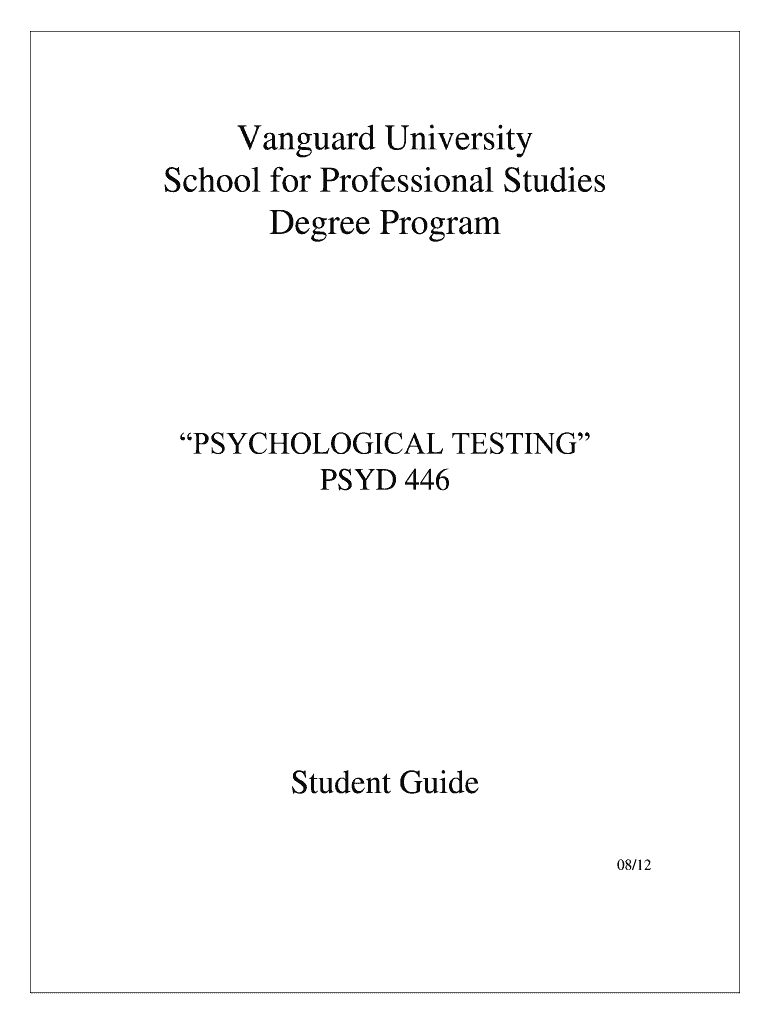 Fillable Online PSYCHOLOGICAL TESTING Fax Email Print - pdfFiller
