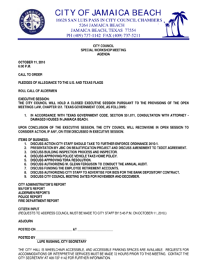 Bill of materials sample - AGENDA10-11-10 - WORKSHOP.doc - ci jamaicabeach tx