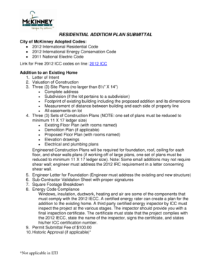 Headache excuse letter - RESIDENTIAL ADDITION PLAN SUBMITTAL - McKinney TX - mckinneytexas