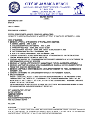 How to write an affidavit for proof of residence - AGENDA2009-09-21.doc - ci jamaicabeach tx