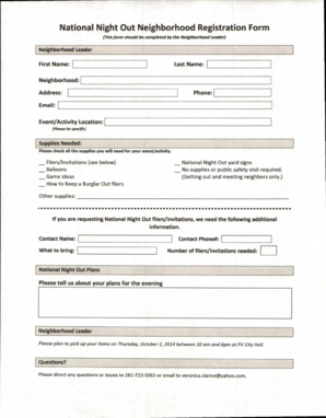 Houseofmagnets - National Night Out Neighborhood Registration Form - prairieviewtexas