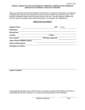 North Carolina Employee Statement and Leave Options