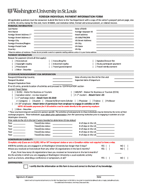 Foreign Individual Payment Information Form