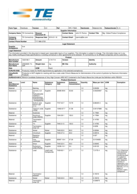Material Information Form