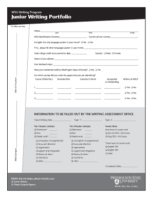Junior Writing Portfolio