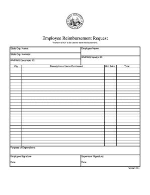Employee Reimbursement Request Form