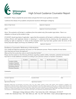 Wilmington College Student Records Release Form