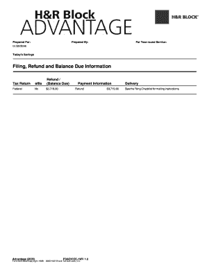 2005 US Federal Tax Return Summary