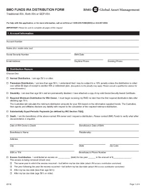 BMO Funds IRA Distribution Form