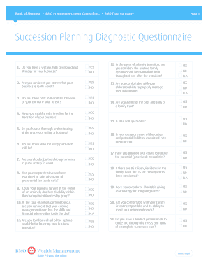 Succession Planning Diagnostic Questionnaire