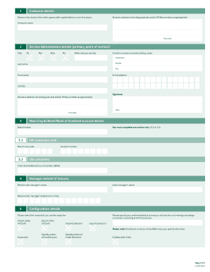 Lloyds Bank Online Trade Services Registration Form