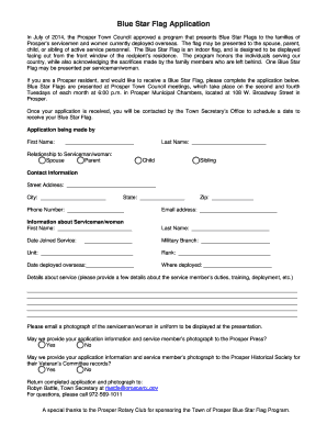 Attendance chart ideas - Blue Star Flag Application - prospertxgov