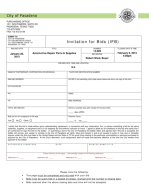 Periodic table scavenger hunt - SUBMIT TO Invitation for Bids IFB - ci pasadena tx