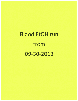 Blood EtOH run - ci pasadena tx