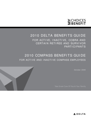 Delta 2010 Active Inactive COBRA Benefit Guide - DP3 Inc - dp3