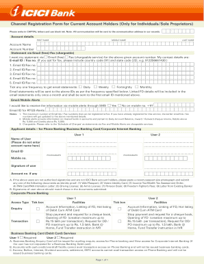 ICICI Bank Channel Registration Form