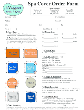 Spa Cover Order Form